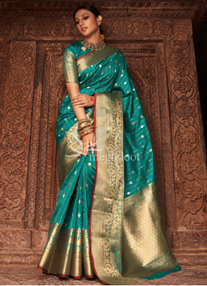 Atarah Rama and Gold Color Kanchipuram Silk Saree