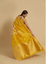 Mustard color Raw/ Dupion silk saree