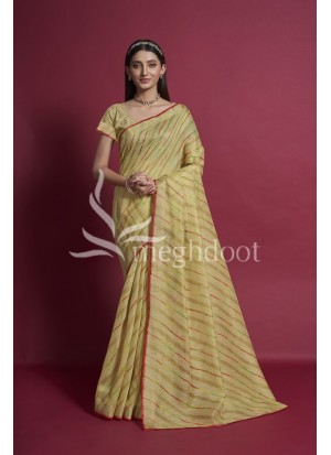 Chikoo Color Linen Woven Saree