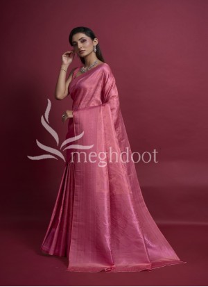 gajari pink Color kanjivaram Silk Saree