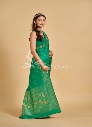 Green color Soft silk saree