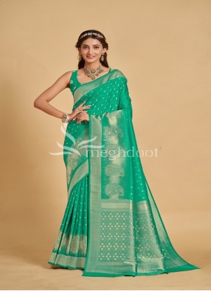B. Green color Soft silk saree