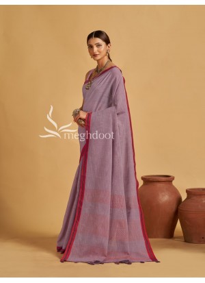 Majenta Color Linen Saree